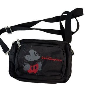 Disney World Parks Mickey Mouse Convertible Crossbody Belt Fanny Bag Embroidered